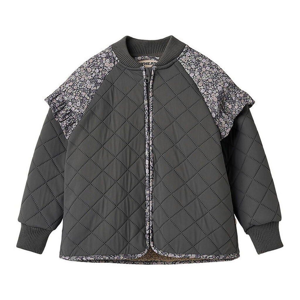 Wheat Termojakke - Ellas - Black Sea m. Blomster