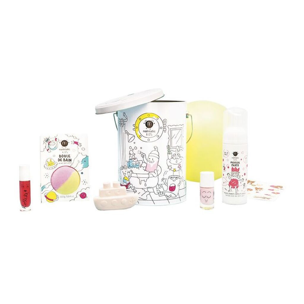 Nailmatic Badesæt - Spand m. Lip Gloss, Bathbomb m.fl.