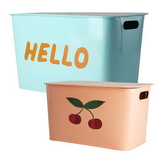 Rice Opbevaringskasser - 42 cm - 2 stk. - Metal - Mint/Soft Cora