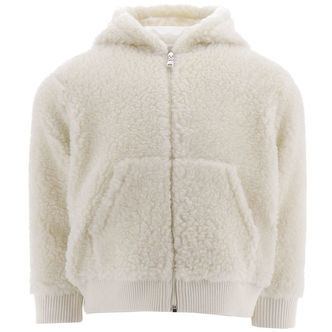 Moncler Fleecejakke - Off White m. Logo