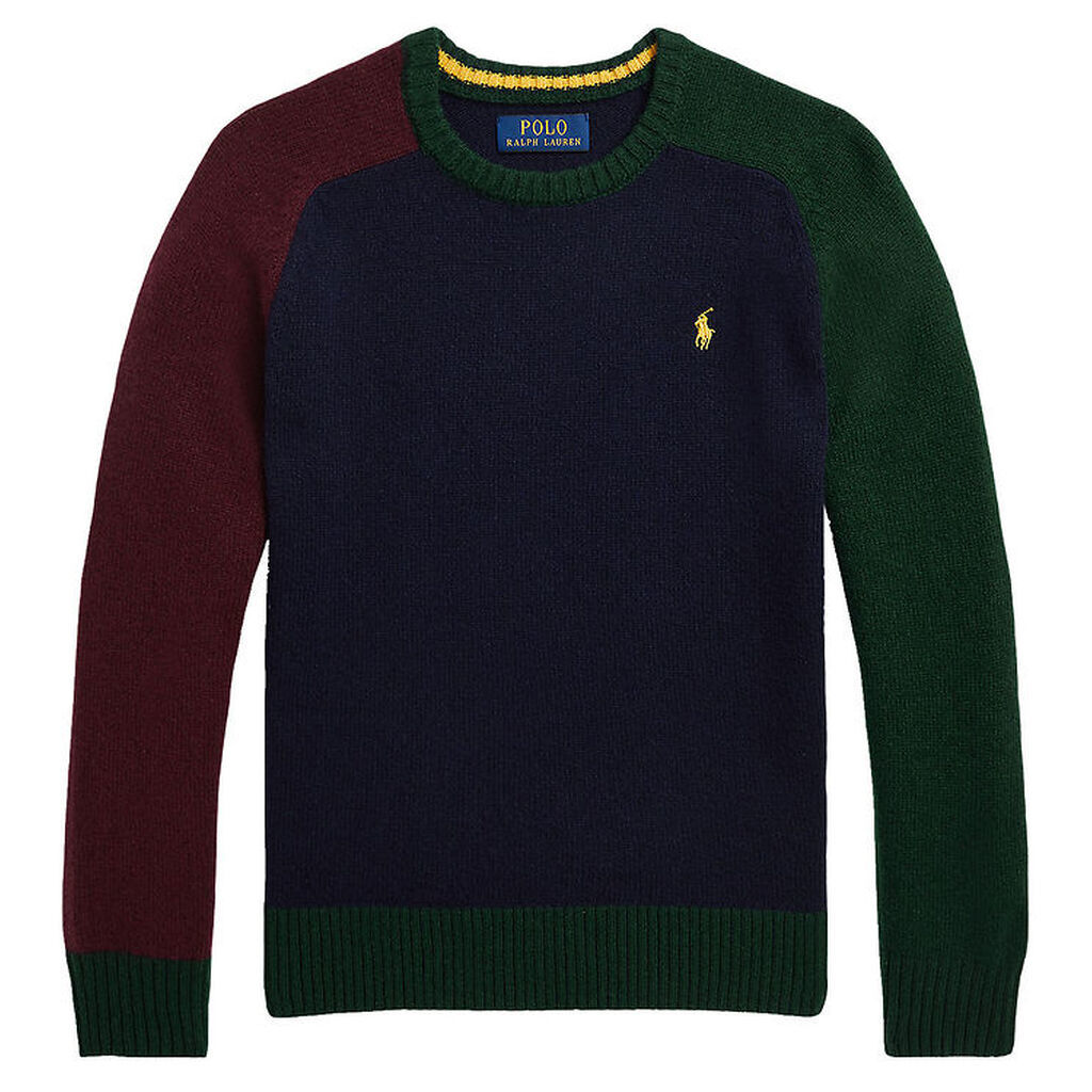Polo Ralph Lauren Bluse - Strik - Navy/Army/Bordeaux