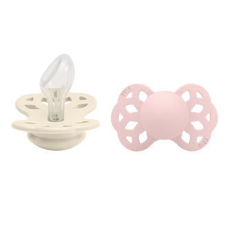 Bibs Infinity Sutter - 2-pak - Str. 2 - Anatomisk - Ivory/Blosso