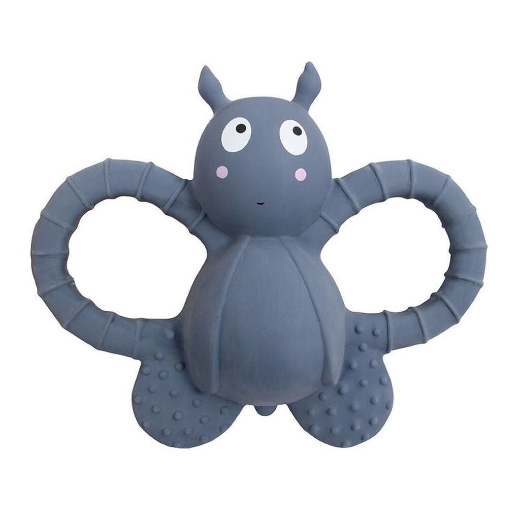 Filibabba Bidering - Naturgummi - Felix The Fly - Muddly Blue