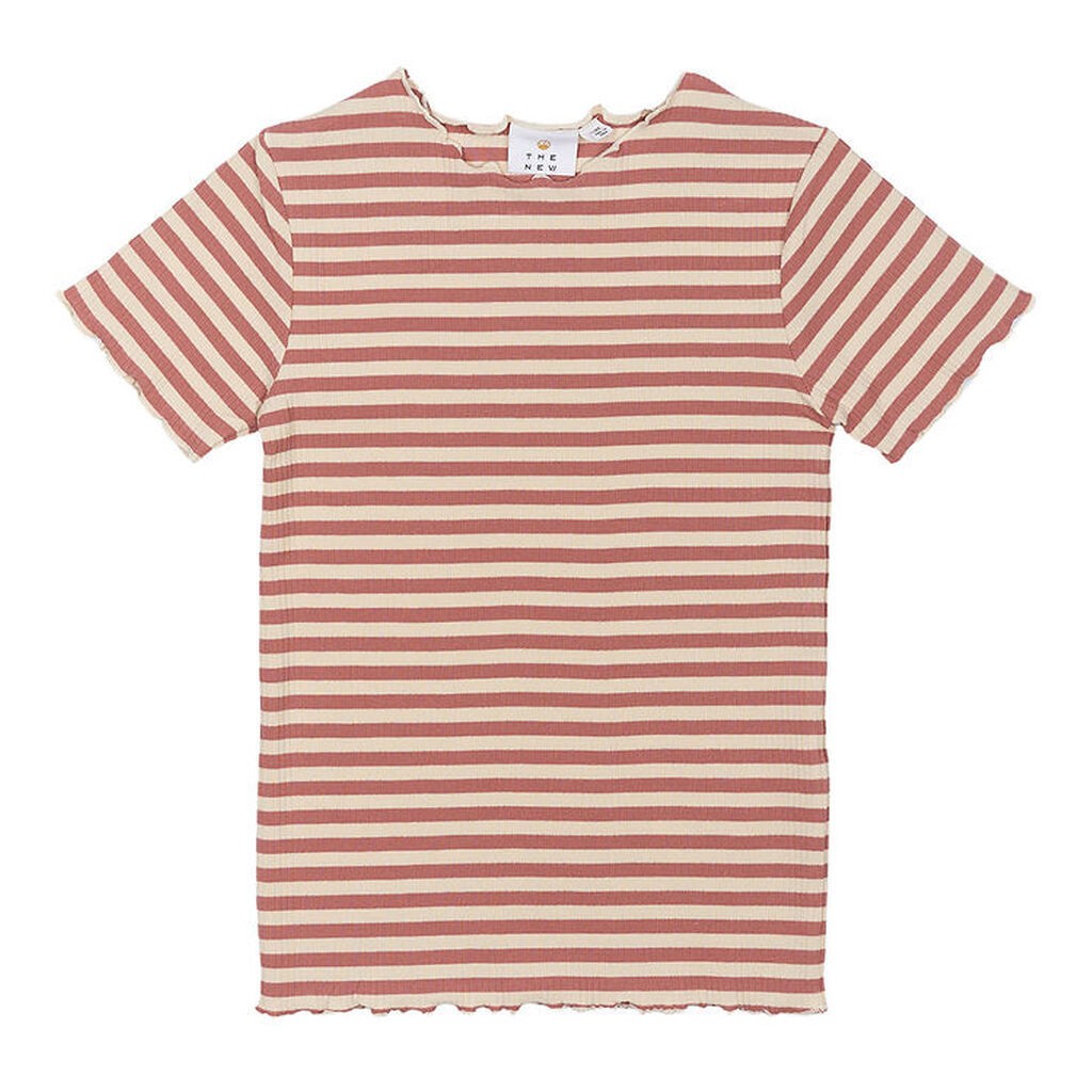 The New T-shirt - TnMoore - Rib - Old Rose Striped