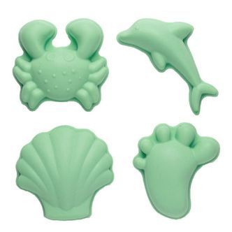 Scrunch Sandforme - 4 stk. - Silikone - 6,5-10,5 cm - Light Dust