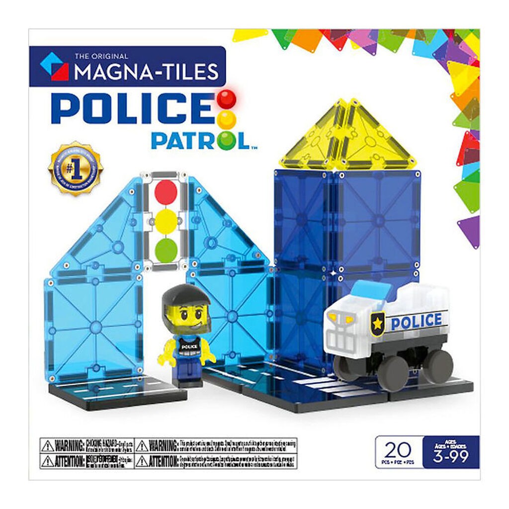 Magna-Tiles Magnetsæt - 20 Dele - Police Patrol