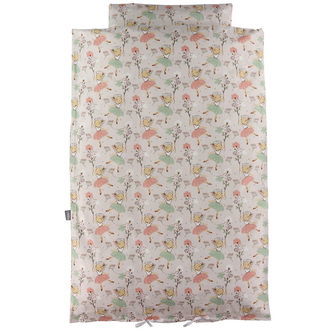 Nørgaard Madsens Sengetøj - Baby - Beige m. Rosa Ballerina