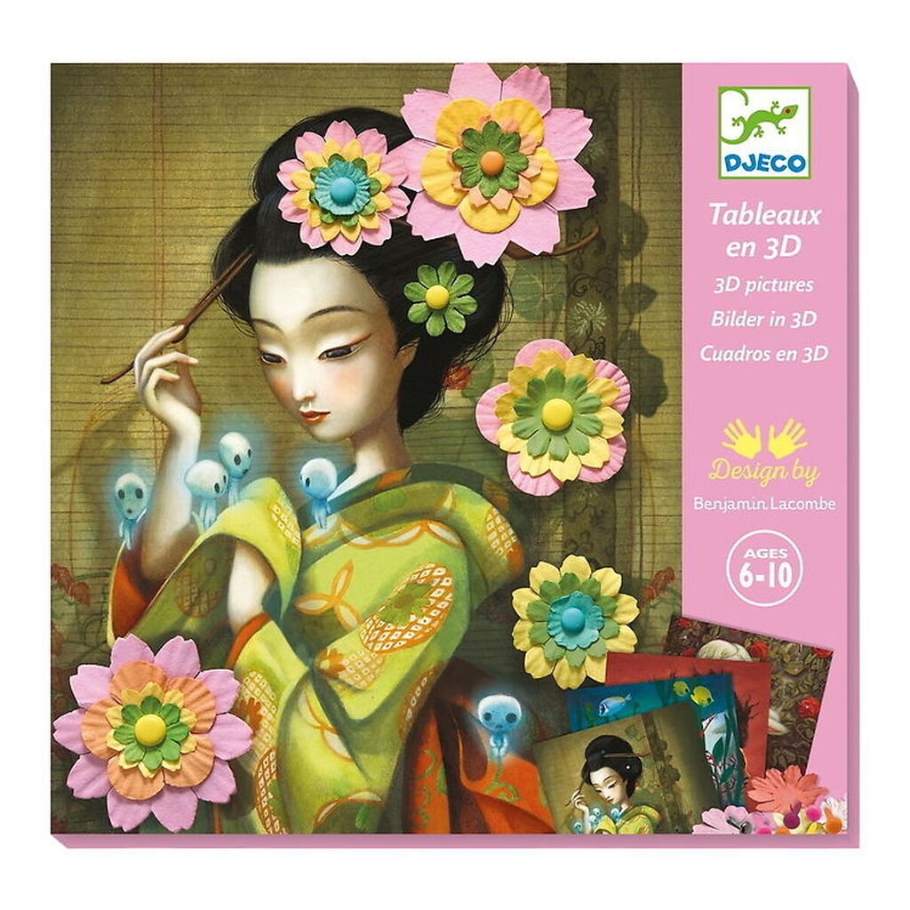 Djeco Kreasæt - Billeder i 3D - Rock'n Roses