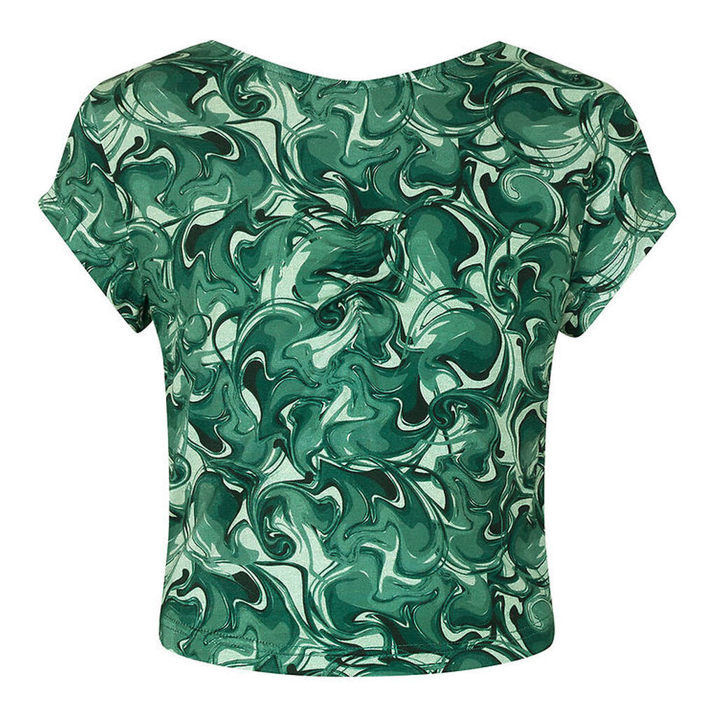 Rosemunde T-shirt - Cropped - Viscose - Eucalyptus Swirl Print