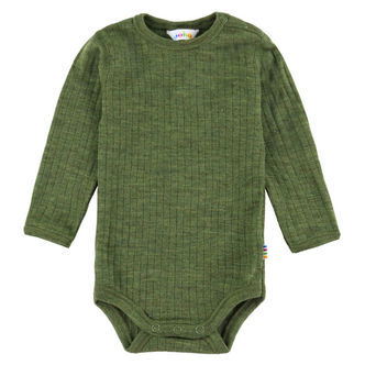 Joha Body l/æ - Uld - Rib - Mørk Oliven