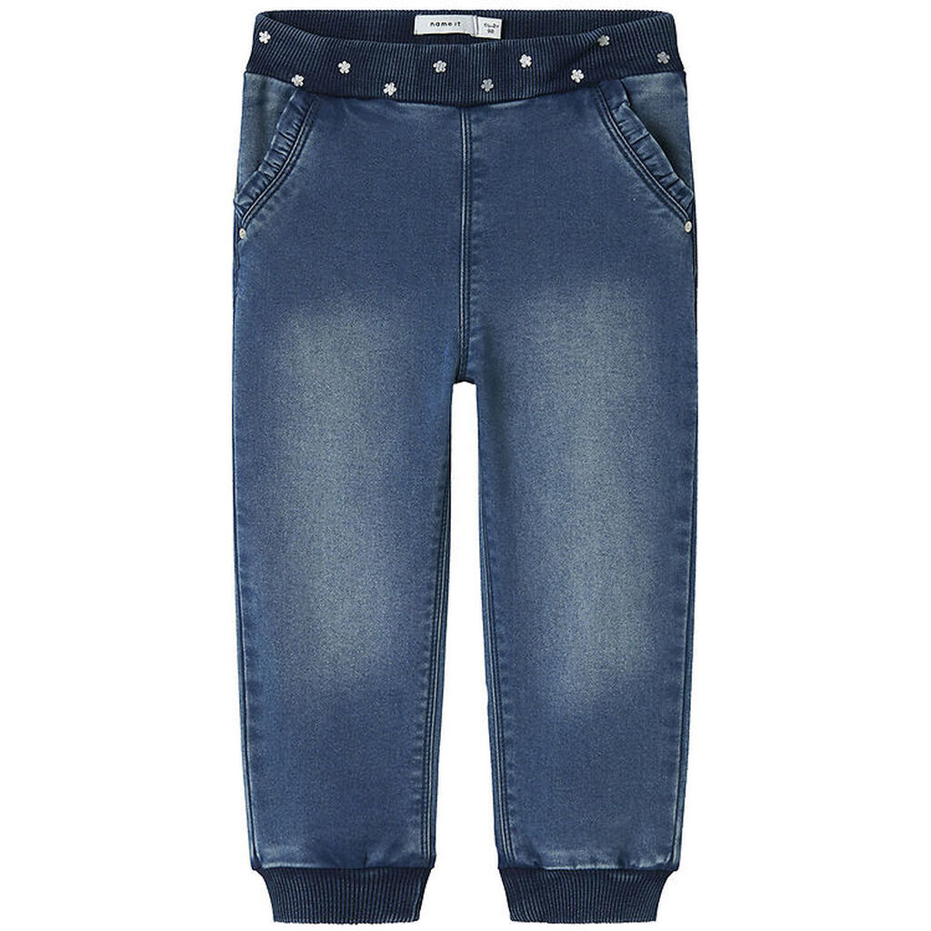 Name It Jeans - Fleece - NmfBella - Dark Blue Denim/Print