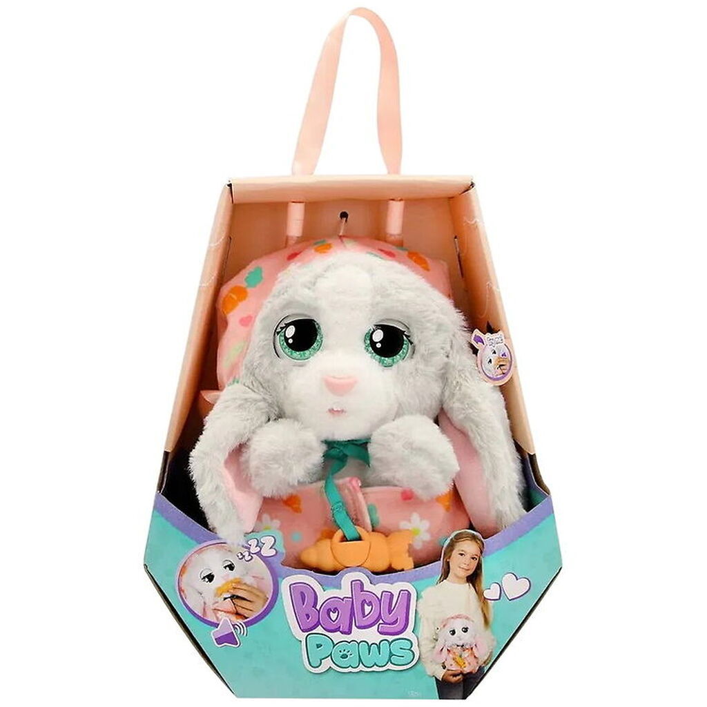 Baby Paws Interaktiv bamse - 24 cm - Bunny