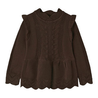 Fliink Bluse - Strik - Viskoseblanding - Alilly - Coffee Bean