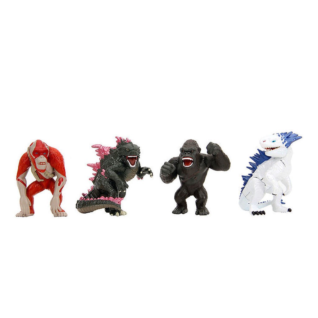 Jada Figurer - 4 stk - Godzilla x Kong - 6,5 cm