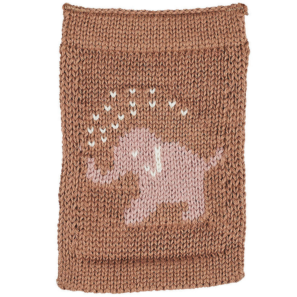 Smallstuff Strikket Flag - Elefant - Rosa Motiv