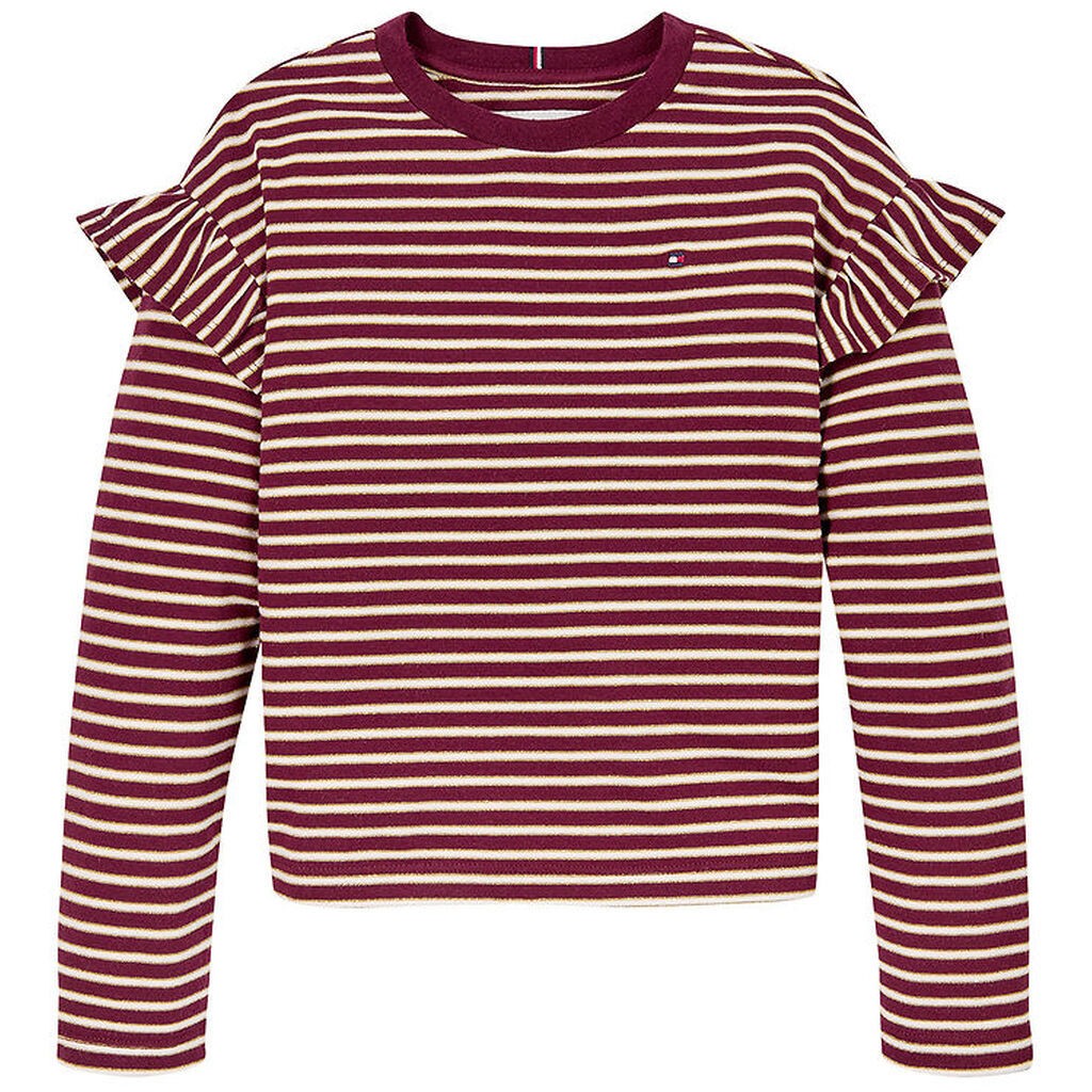 Tommy Hilfiger Bluse - Stripe - Deep Rouge Stripe