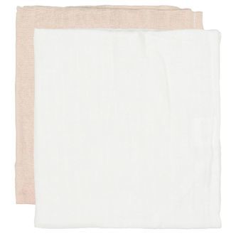 CAMA Copenhagen Stofbleer - 2-pak - 65x40 cm - Hvid/Rosa