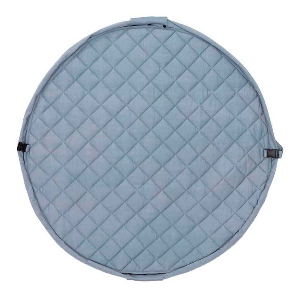 Play&Go Legetøjstæppe - Ø120 - Soft Organic - Dusty Blue