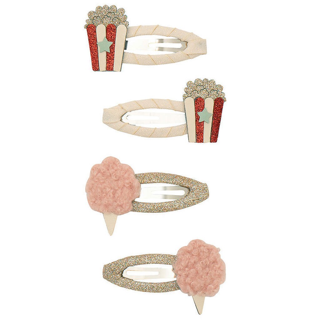 Mimi & Lula Hårspænder - 4-pak - 5 cm - Popcorn Circus