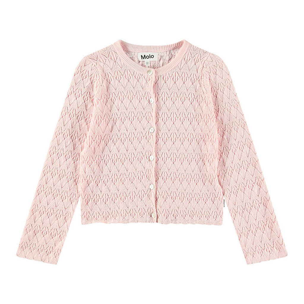Molo Cardigan - Strik - Gigi - Charlotte Pink m. Hulmønster