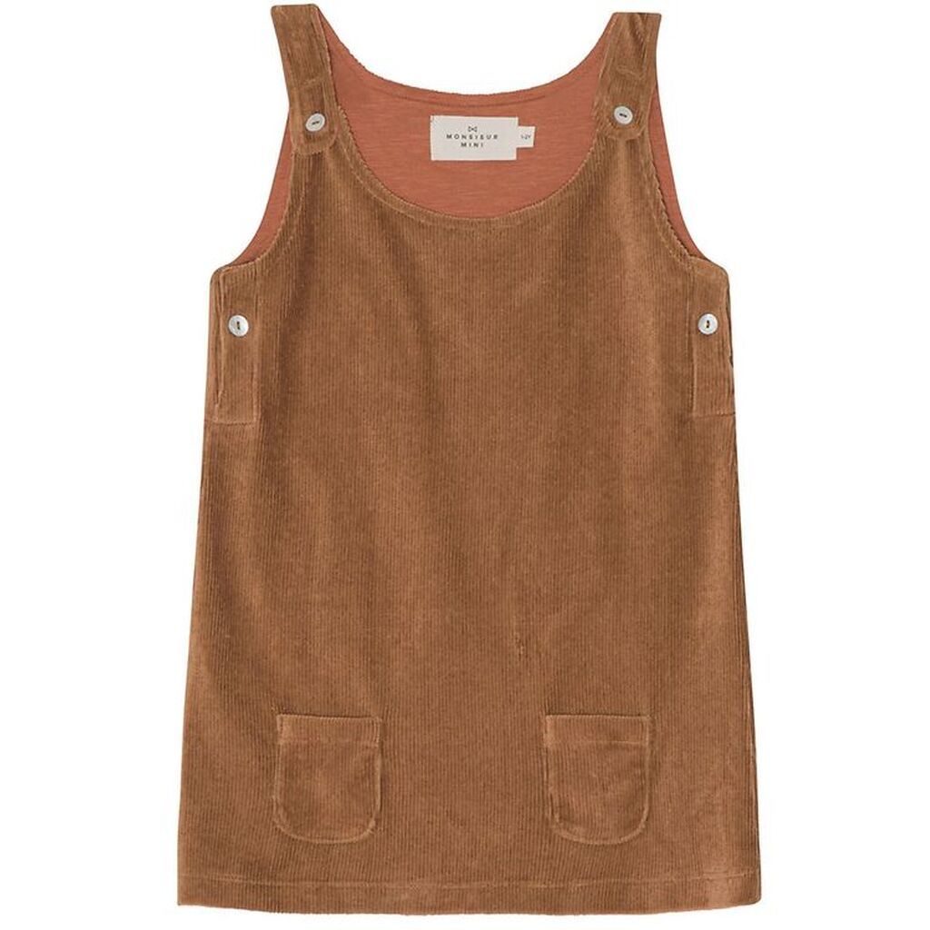 Monsieur Mini Kjole - Fløjl - Milk Chocolate