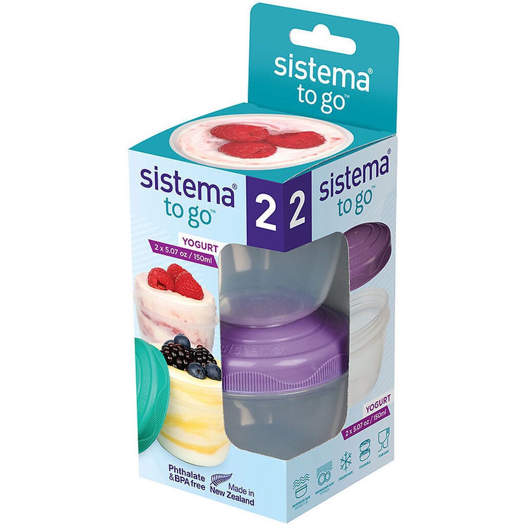 Sistema Beholdere - Yogurt 2-Pack - 150 ml - Turkis/Lilla