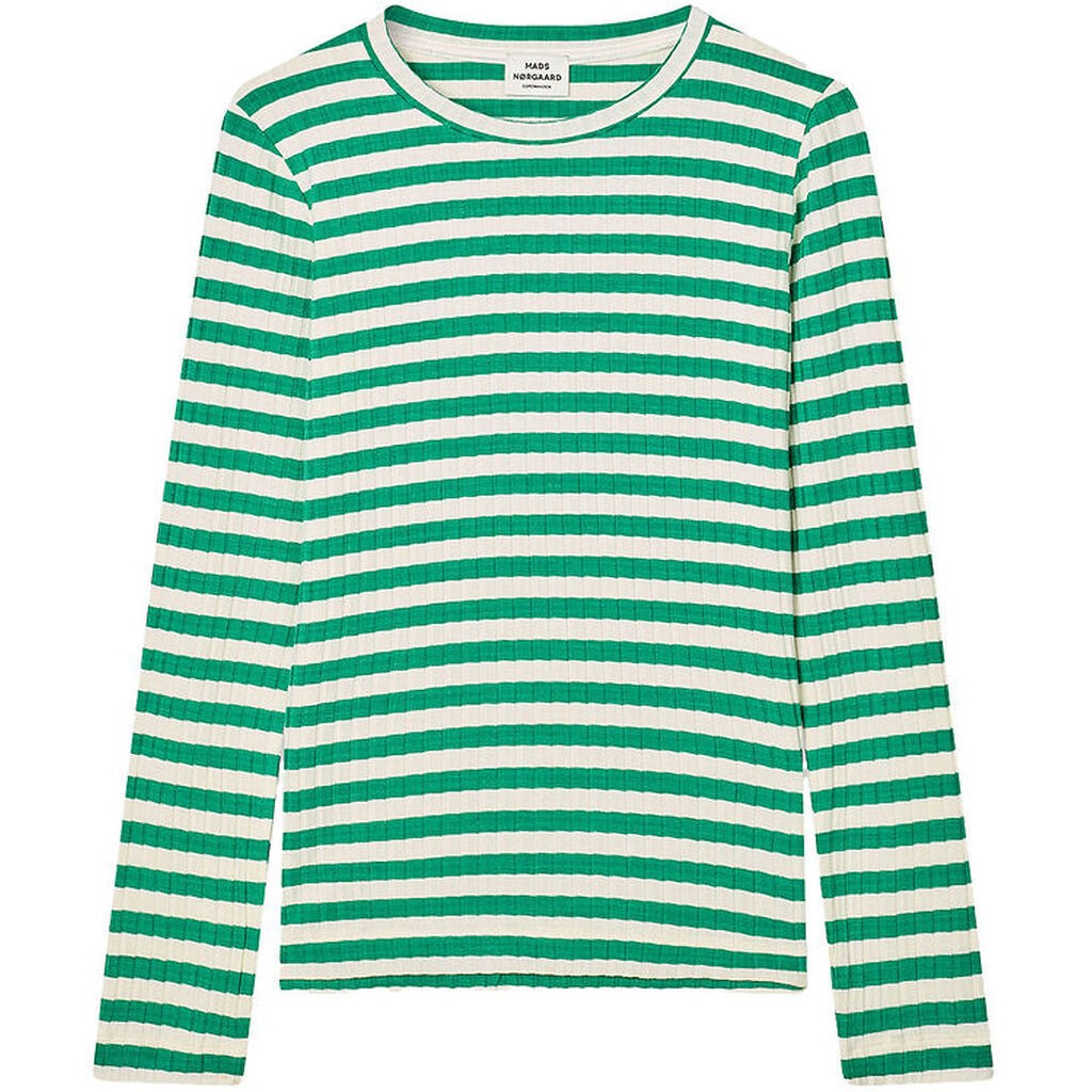 Mads Nørgaard Bluse - Rib - Classic Stripe Talika - Vanilla Ice/