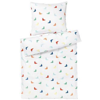 Kay Bojesen Sengetøj - Baby - Hvid/Multifarvet m. Sangfugle