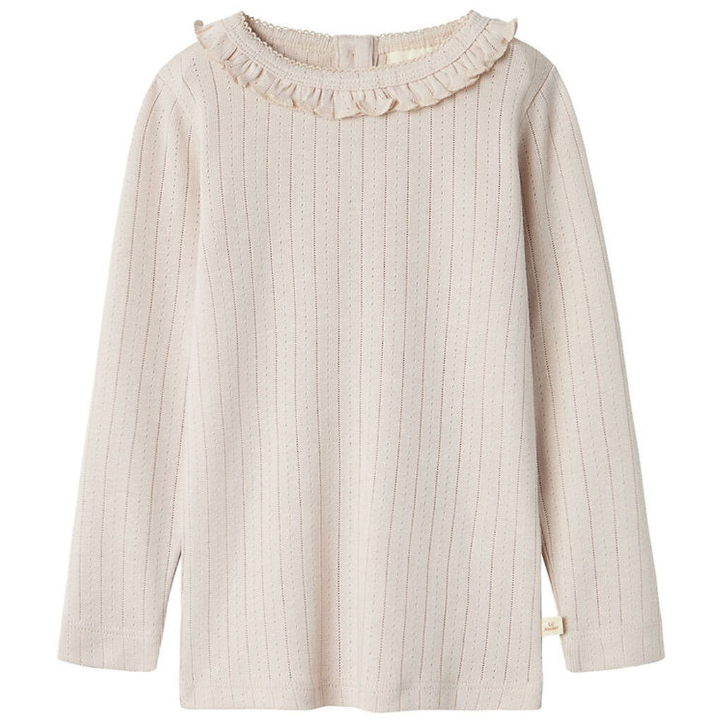 Lil' Atelier Bluse - NmfRachel - Gray Morn m. Hulmønster