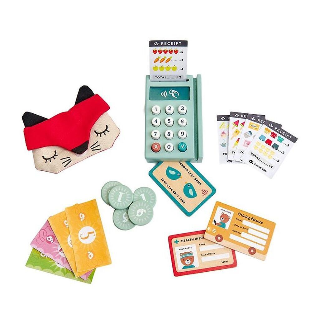 Tender Leaf Trælegetøj - Kreditkort Terminal - 21 Dele