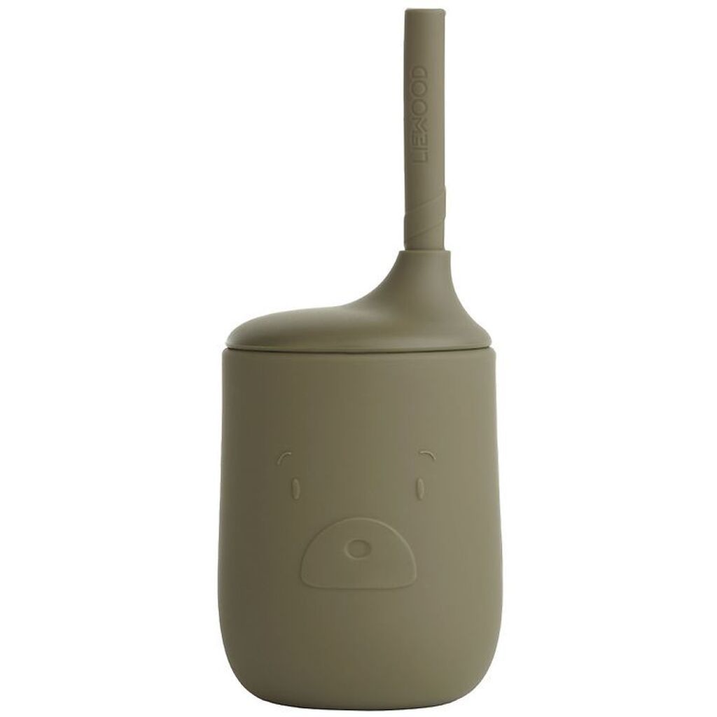 Liewood Kop m. Sugerør - Ellis - Mr Bear Khaki