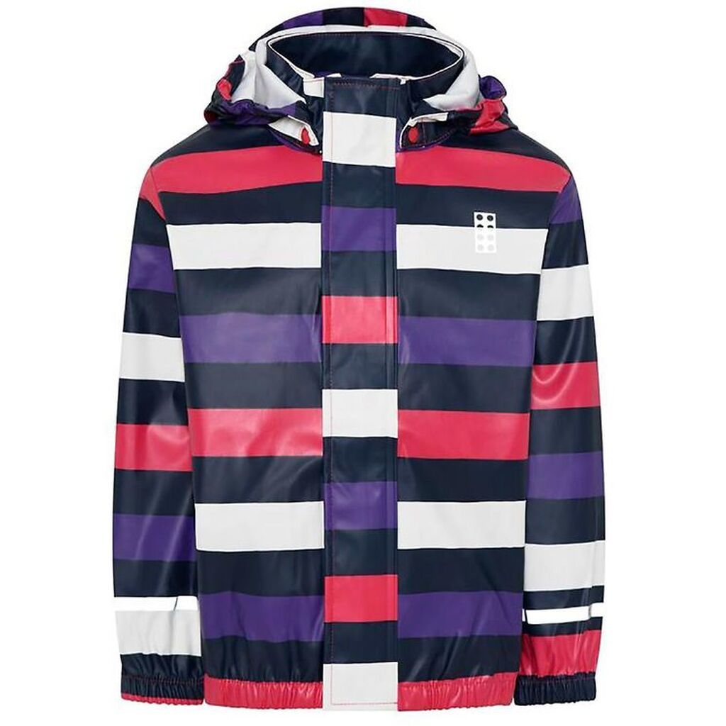 LEGOÂ® Wear Regnjakke - PU - Jamaica 102 - Lilla/Hvid/Fuchsiastri