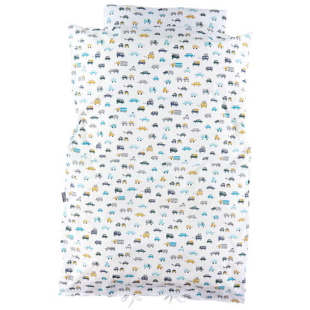 Nørgaard Madsens Sengetøj - Baby - Hvid m. Biler