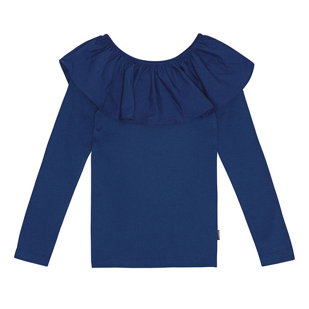 Molo Bluse - Rib - Renate - Vibrant Blue