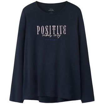 Name It Bluse - Loose - NkfViolet - Navy Blazer/Positive