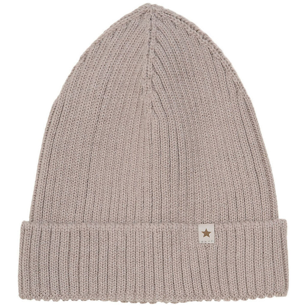 Huttelihut Hue - Uld - Strik - Dino - Camel Melange m. Takker