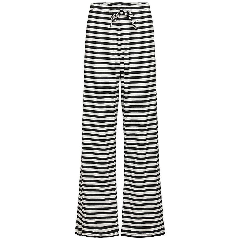 Rosemunde Bukser - Rib - Black White Stripe
