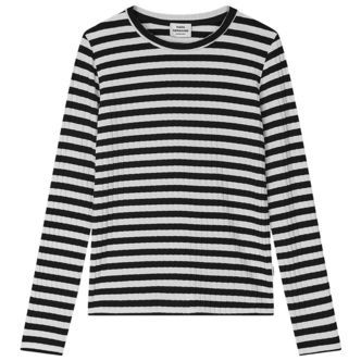 Mads Nørgaard Bluse - Talika Top - Black/Vanilla Ice