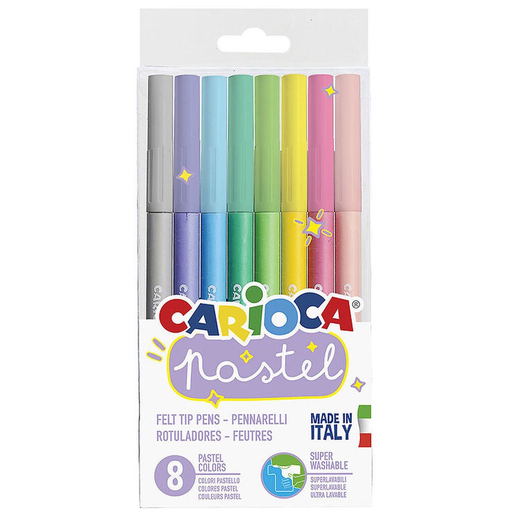 Carioca Tuscher - 8 stk - Pastel