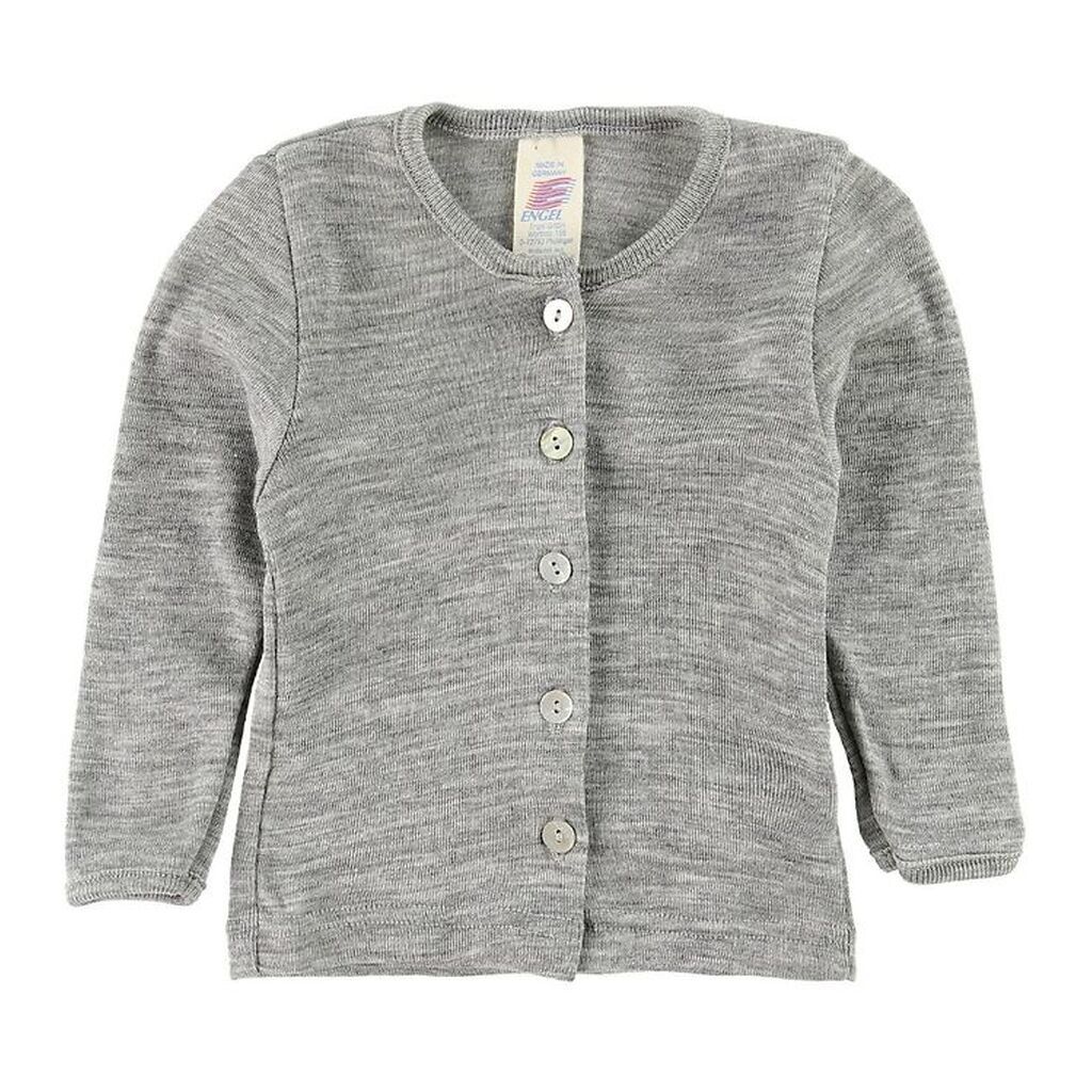Engel Cardigan - Uld/Silke - Gråmeleret