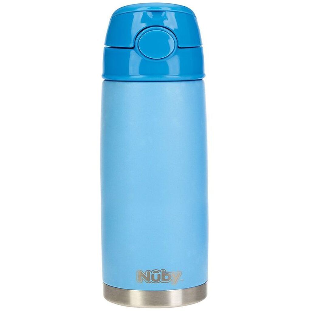 Nuby Termoflaske m. Sugerør - 420ml - Blå