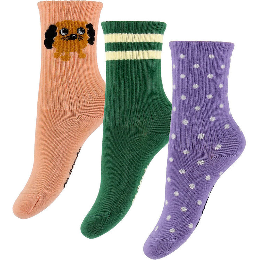 Mini Rodini Strømper - 3-pak - Doggie - Multi