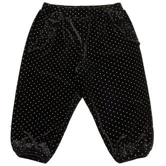 Petit by Sofie Schnoor Velourbukser - Holly - Sort m. Prikker