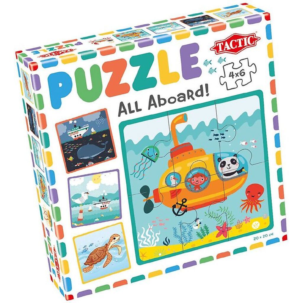 TACTIC Puslespil - My First Puzzle - 4x6 Brikker - All Aboard
