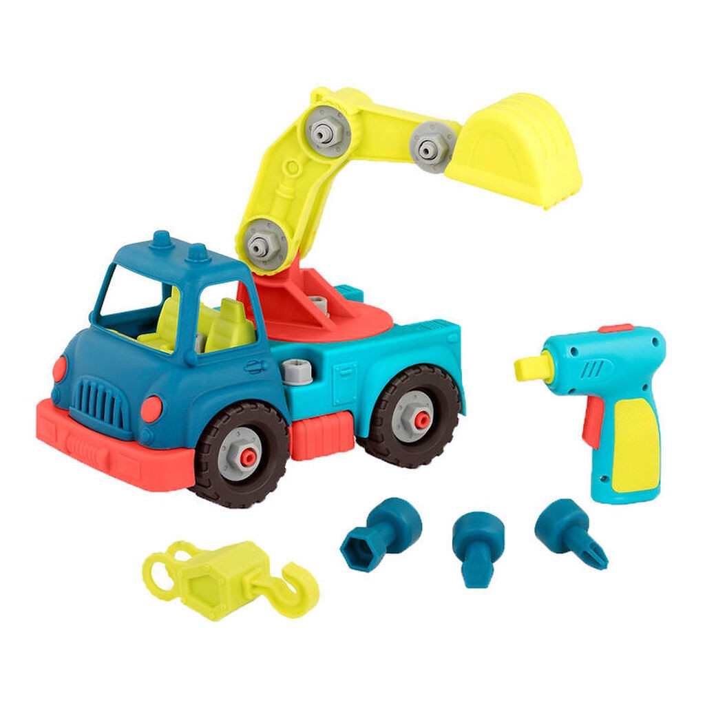 B. toys Bil - Happy Cruisers - Take-Apart Kranbil - 31 Dele