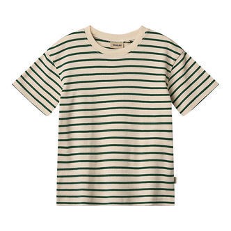 Wheat T-shirt - Fabian - Green Stripe