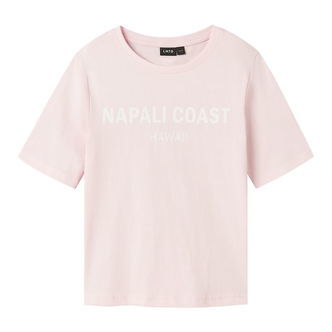LMTD T-shirt - NlfFaca - Pink Tulle m. Hvid