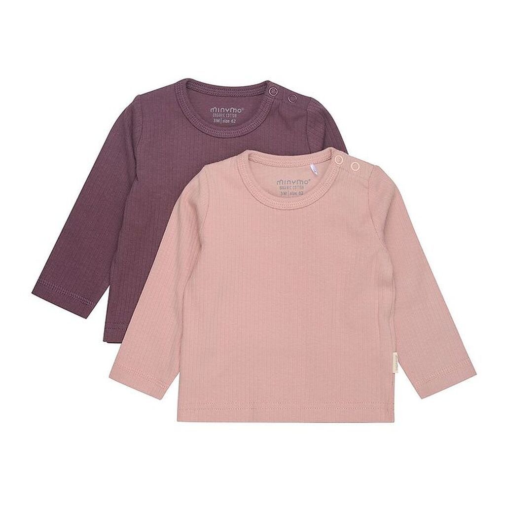 Minymo Bluse - 2-Pak - Misty Rose