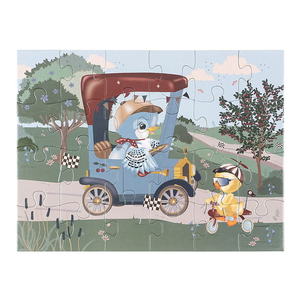 Konges Sløjd Puslespil - 24 Brikker - Car Birdie