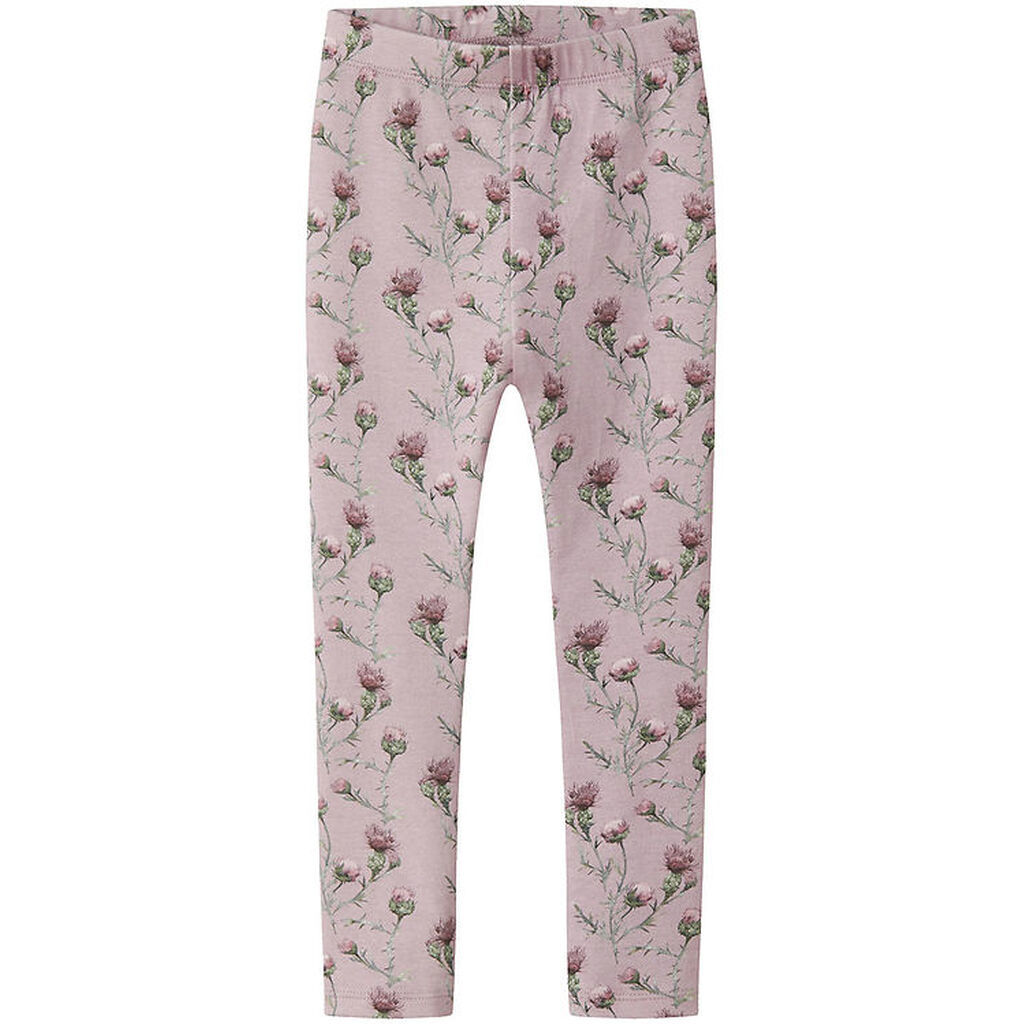 Name it Leggings - NmfTeane - Dawn Pink m. Blomster